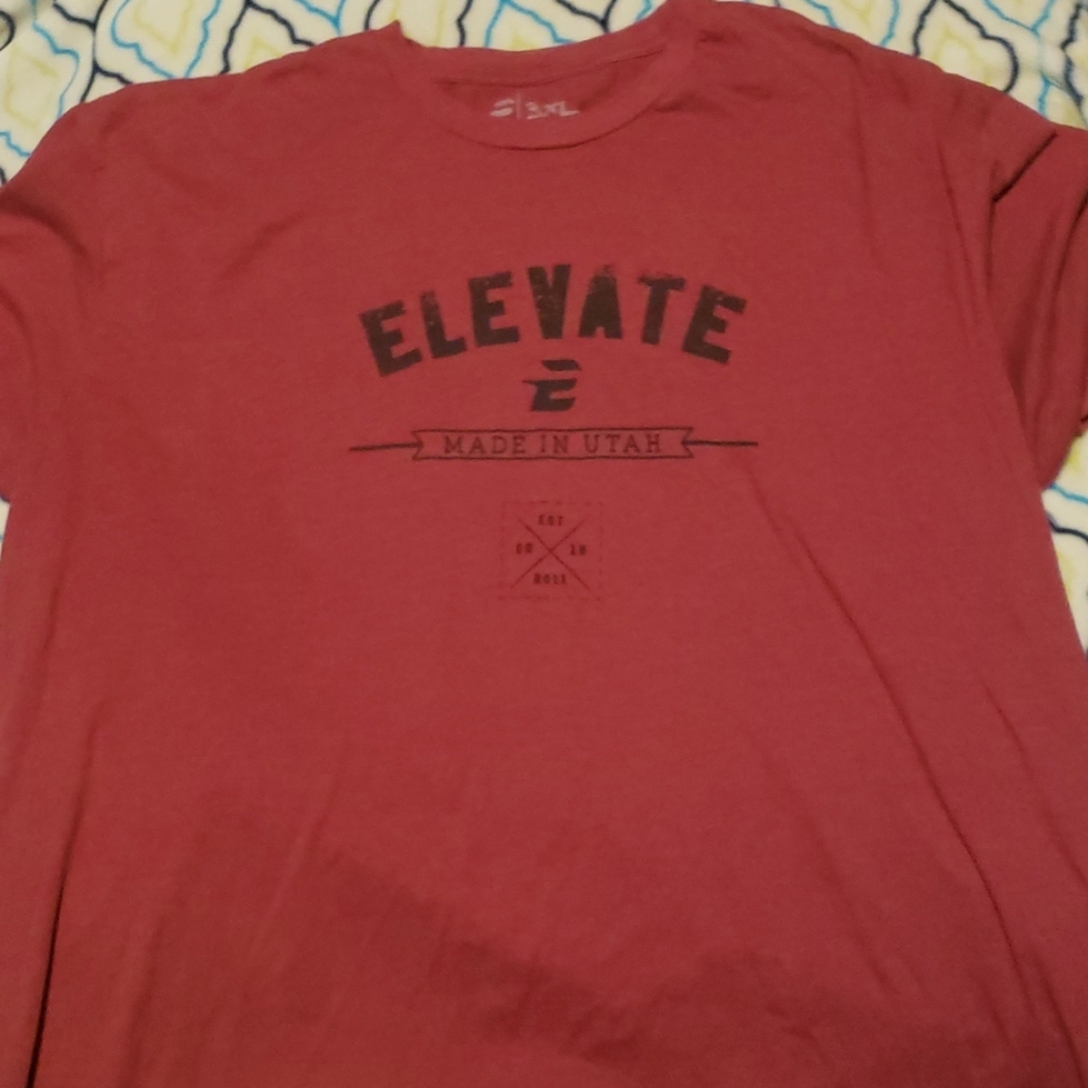 Elevate red and black short sleeve tee-shirt